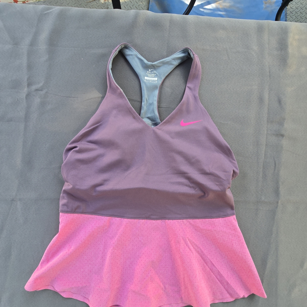 Nike Gray and Purple Dri-FIT Tank A-29